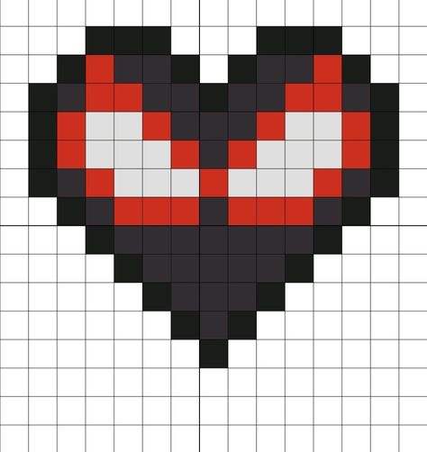 Pixel Art For Boys, Spider Man Pixel Art Grid, Pixel Art Pattern Spiderman, Pearler Beads Ideas Aesthetic Small, Small Christmas Pixel Art, Grid Art Easy, Spiderman Pixel Art Grid, Spiderman Things To Make, Goth Pixel Art Grid