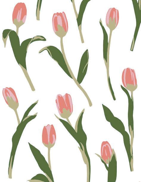 Tulips for the spring season! This pattern is by textile designer Ammi Lahtinen, available for licensing through Patternsfrom agency www.patternsfrom.fi Tulip Graphic Design, Tulips Design, Tulips Pattern, Aalto University, City Nature, Finger Henna Designs, Right Here Right Now, Tulip Pattern, Textile Prints Design