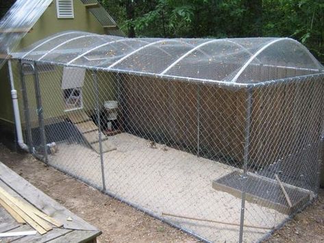 Like this..pvc used for top of run Chicken Fence, Portable Chicken Coop, Chicken Pen, Homestead Chickens, Chicken Run, Keeping Chickens, Building A Chicken Coop, Chicken Coop Plans, Backyard Chicken Coops