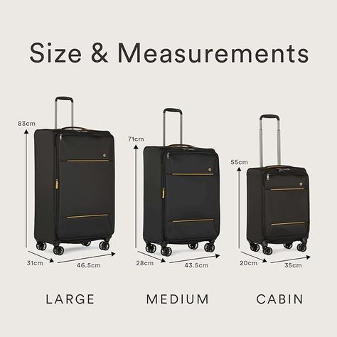 ANTLER - Large Suitcase - Brixham Luggage - Size Large Black - 88L, Super Lightweight Suitcase - Carry On Suitcase for Travel & Holidays with 4 Wheels - Expandable Zip & Pockets - TSA Approved Locks : Amazon.co.uk: Fashion Antler Luggage, Black Cabin, Lightweight Suitcase, Large Suitcase, Spinner Suitcase, Suitcase Set, Tsa Approved, Luggage Sizes, Spinner Luggage