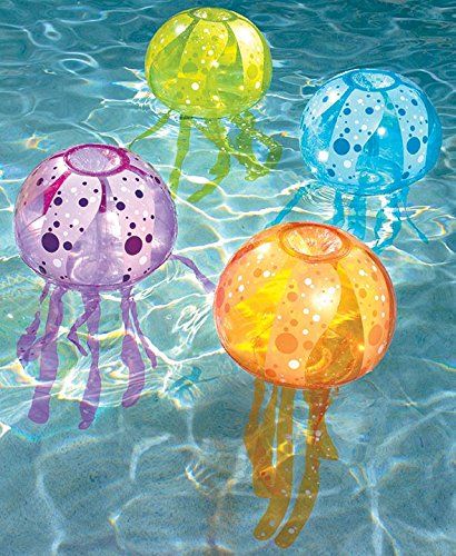 Floating Jellyfish, Pool Dekor, Pool Deck Decorations, Floating Pool Lights, Piscina Interior, Pool Life, Pool Lights, Bubble Lights, Pool Light