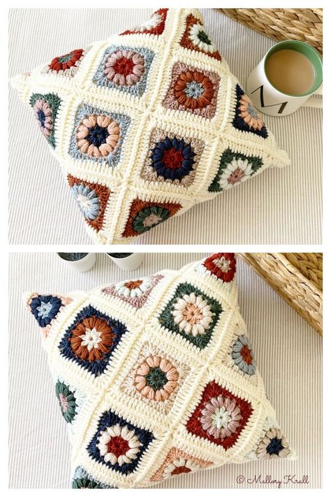 Astrid Pillow Crochet Patterns Tapestry Crochet Cushion, Crochet European Pillow Cover, Granny Square Crochet Pattern Pillow, Granny Pillow Crochet, Crochet Cushions Cover, Crochet Cushion Cover Granny Square, Crochet Granny Square Pillows, Granny Square Throw Pillow, Crochet Granny Square Cushion