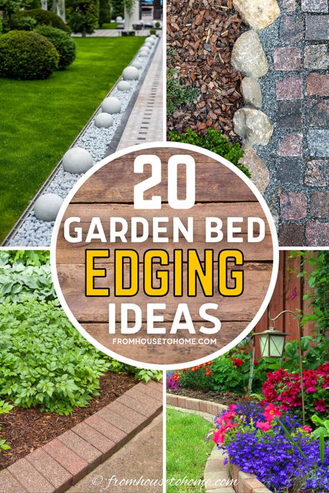 I love these garden edging ideas for my flower beds. There are so many different styles. From classics like stone and brick to more adventurous modern options and DIY ideas, you can separate your lawn from your garden in style. Garden Bed Edging Ideas, Garden Bed Edging, Bed Edging Ideas, Wood Garden Edging, Taman Diy, Flower Bed Edging, House Florida, Garden Edging Ideas, Flower Bed Designs