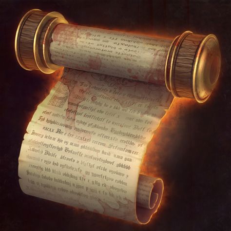 Old Scroll, Fantasy Props, Magical Book, 다크 판타지, Fantasy Setting, Game Icon, Fantasy Concept Art, Prop Design, Magic Book