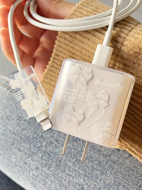 White  Collar     Embellished   Cell Phones & Accessories Charger Case Aesthetic, Phone Charger Aesthetic, Aesthetic Charger, I Pad Aesthetic, Phone Accessories Gadgets, Ipad Essentials, Creative Iphone Case, Airpods Apple, Charger Case