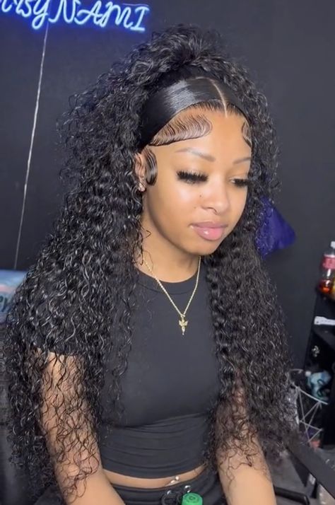 Long Curly Wig Hairstyles For Black Women, Curly Wig Hairstyles Half Up Half Down, Half Up Half Down Hair Tiktok, Wet Wavy Lace Front Wigs Half Up Half Down, Deep Wave Frontal Wig Hairstyles Swoop, Curly Updown Hairstyles For Black Women, Wigs For Black Women Styles Curly, Deep Wave Lace Front Wigs Hairstyles, Frontal Wig Hairstyles Ponytail