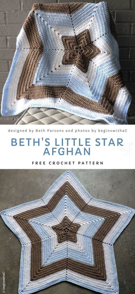 This cute blankie is very soft, and it will keep every baby warm and cosy. Experiment with the colors and make your own, unique one.  #freecrochetpattern #blanket #afghan Crochet Star Blanket, Unique Baby Blankets, Star Baby Blanket, Crocheted Afghans, Baby Blankie, Star Blanket, Baby Afghan Crochet, Crochet Stars, Crochet Simple