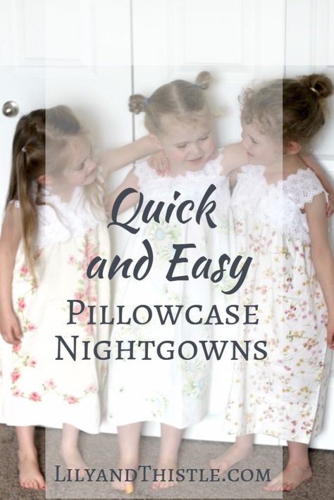 Couture, Pillowcase Nightgown, Easy Pillowcase, Kids Nightgowns, Toddler Nightgown, Kids Fasion, Repurposing Ideas, Nightgown Pattern, Girls Nightgown