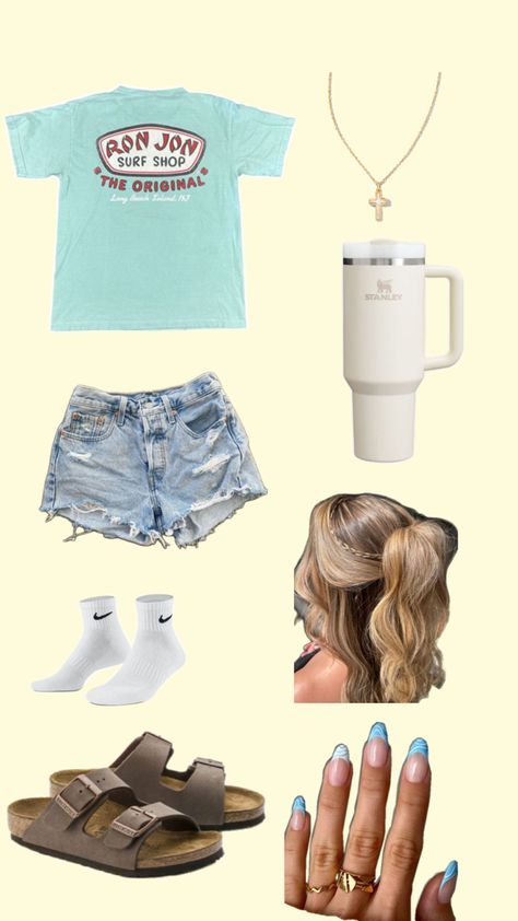 cute summer fit. church camp fit. Church Camp. Cute Outfits Church, Church Casual Outfit, Church Outfits Summer, Birks Outfit, Church Outfit Casual, Cute Summer Fits, Back To School Fits, Church Camp, Summer School Outfits