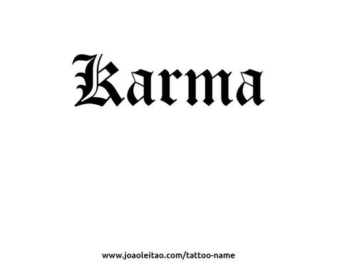 Tattoos Simplistic, Tattoo Karma, Wrist Tattoos Girls, Karma Tattoo, Name Creator, Own Tattoo, Tato Lengan, Tattoo Name, Create Your Own Tattoo