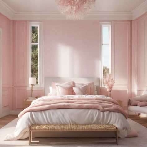 #room #roomdecoration #roomtour #pinkroom #pink #pinkaesthetictheme #pinkcore #pinkpilatesprincess #bedroom #bedroomideas #bed #bedroomdecorideas #bedroomdecoration #bedroominspo #bedroomgoals #bedroomideasforsmallrooms Pastel, Interior Design Pink Bedroom, Pink Color Room Bedrooms, Pale Pink Room Aesthetic, Pale Pink Walls Bedroom, White And Light Pink Bedroom, Pink Bedroom Adult, Pink Wall Room Ideas, Pale Pink Bedroom Walls