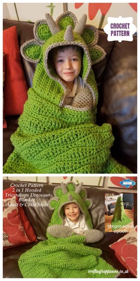 Cool Hooded Dinosaur Blanket Crochet Pattern Diy Hooded Blanket, Dinosaur Blanket Crochet Pattern Free, Hooded Crochet Blanket, Kids Blanket Crochet, Dinosaur Crochet Blanket, Dinosaur Blanket Crochet, Crochet Dinosaur Blanket, Crochet Hooded Blanket, Hooded Blanket Crochet