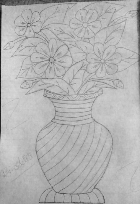 You might like a beautiful flower vase Drawing ideas A Vase Of Flowers Drawing, Vase Of Sunflowers Drawing, Drawings Flower Vase, A Vase With Flowers Drawing, Pot Flowers Drawing, Flowers Drawing In A Vase, Pot With Flowers Drawing, Flower Vase Drawing Sketch, Pot Of Flowers Drawing