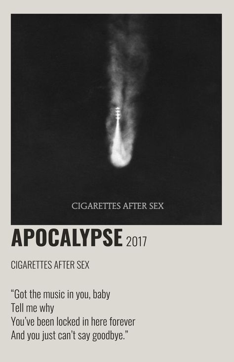 Apocalypse Poster Song, Cas Poster Vintage, Cigarettesaftersex Band Polaroid Poster, Cigarettesaftersex Band Posters Vintage, Music Posters Minimalist, Song Posters Vintage, Cigarettesaftersex Band Posters, Vintage Song Posters, Cas Poster