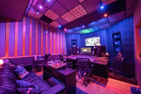 Pink Recording Studio, Music Recording Studio Aesthetic, Recording Aesthetic, Music Studio Room Home, Home Aesthetic Bedroom, Hype Entertainment, Recording Studio Aesthetic, Studio Rekaman, Room Music Studio