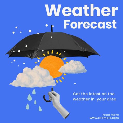 Weather forecast Instagram post template, editable text | free image by rawpixel.com / Rob Black Umbrella, Weather Forecast, Instagram Post Template, Water Drop, Post Templates, Free Png, Free Image, Social Media Post, Free Images