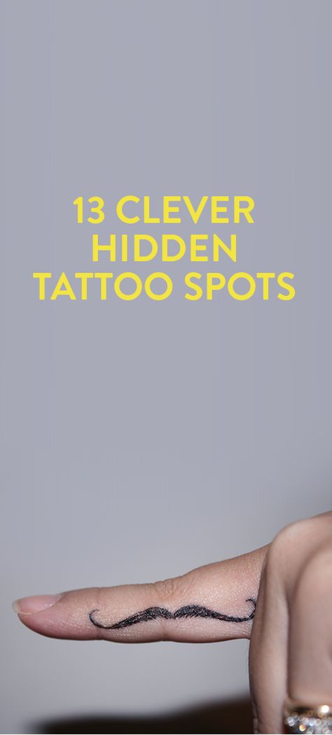 13 Clever Hidden Tattoo Spots Small Hidden Tattoos, Hidden Tattoo Placement, Invisible Tattoo, Hidden Tattoo, Pixie Tattoo, Secret Tattoo, Places To Get Tattoos, Tiny Tattoos For Women, Small Tattoo Placement