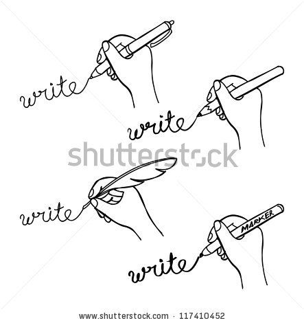 doodle hand writing - stock vector Left Handed Writing, Anatomy 101, Pt School, Inspired Images, Hand Doodles, Doodle Images, Doodle Icon, Hand Writing, Art Supply