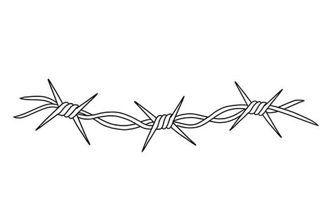 #tattoo #tattoos #inked #tattooart #tattooed #tattooideas #tattoodesign #tattooinspiration #tattoosleeve #tattooflash #inkedgirls #tattooedwomen  #InkLaughs  #TattooFails Simple Barbed Wire Drawing, Barb Wire Tramp Stamp, American Traditional Barbed Wire Tattoo, Barbed Wire Illustration, Barbed Wire Outline, Clip Art Tattoo, Wristband Tattoo, Barb Wire Tattoo, Barbwire Tattoo