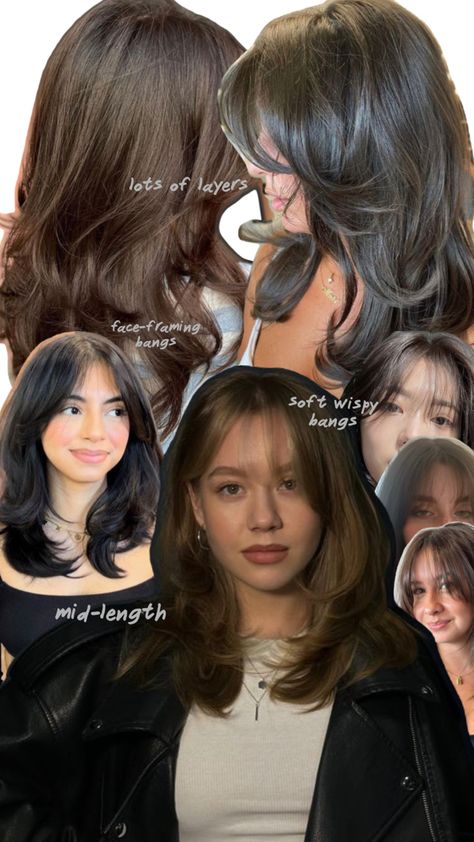 soft layers, light wispy bangs, medium cut, face-framing bangs, curtain bangs Haircut Summer 2024, Atmos Magazine, Summer Haircuts 2024, Haircuts For Medium Length Hair Layered, 90s Haircuts, 90s Mom, Haircuts For Medium Length Hair, Hair Inspiration Long, Fesyen Rambut