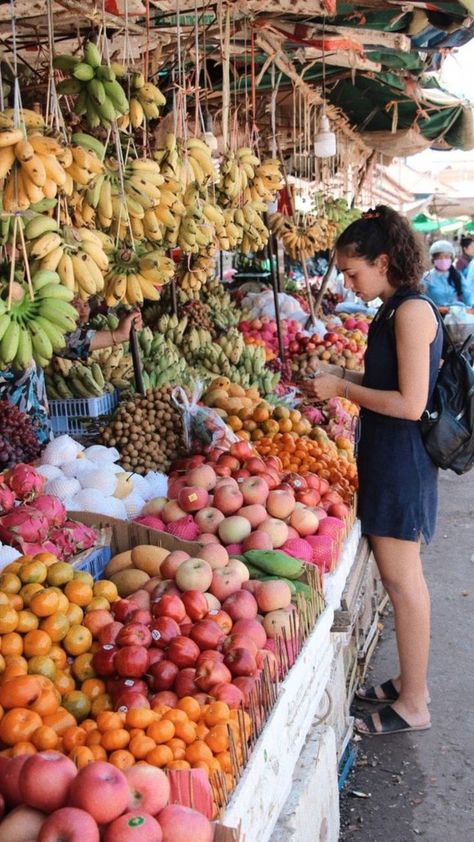 Fruit And Veg Market Aesthetic, Cambodia Travel Aesthetic, Backpacking Southeast Asia Aesthetic, South East Asia Travel Aesthetic, Backpacking Aesthetic Asia, Fruits And Vegetables Aesthetic, Southeast Asia Aesthetic, Laos Aesthetic, Fruit Market Aesthetic