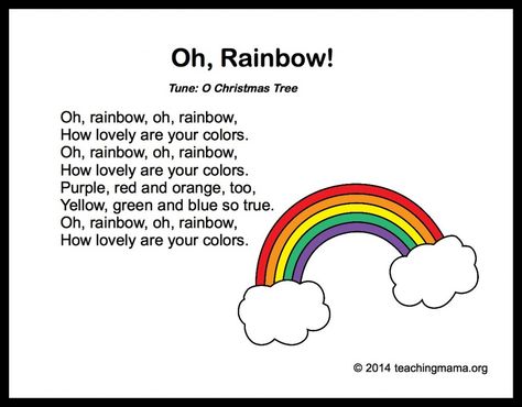 10 Preschool Songs About Colors Color Activities For Preschool, Preschool Transitions, Rainbow Lessons, Color Song, Preschool Poems, Transition Songs, Rainbow Songs, Circle Time Songs, Rainbow Activities