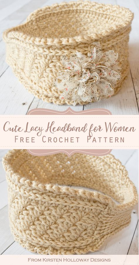 Last Minute Crochet Gifts Free Pattern, Kirsten Holloway Designs, Crochet Headbands For Women Free Pattern, Crochet Earwarmer Pattern Free, Crochet Headband Free Pattern, Easy Crochet Headband, Crochet Ear Warmer Pattern, Easy Crochet Headbands, Crochet Headband Free