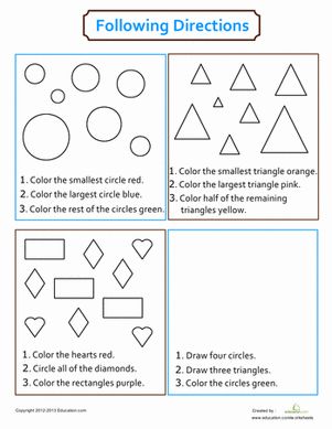 Got a little artist on your hands? Give her coloring time a little more educational value with this lesson in following directions! Follow Directions Worksheet Free, Following Directions Activities For Prek, Christmas Preschool Worksheets, Follow Directions Worksheet, Following Directions Worksheet, Following Directions Activities, Christmas Preschool, Play Therapy Techniques, Kindergarten Lessons