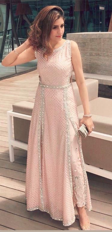 Partywear Western Outfits, Pastel Dresses Indian, Sequin Indian Outfit, Pastel Salwar Suit, Pastel Indian Outfits, Partywear Dresses Indian, Pink Indian Suit, Pink Indian Outfit, Nikkah Dress