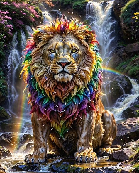 Rainbow Whisker 🌈🦁 Dedicated to @sil.viacaldelas #ai #ailion #lion #lionilustration #lionimages #lionart #leon #aileon ##aiart #aicommunity #art #ilustracion #aiilustration #narnia #aidigitalart #digitalwork #aigenerated #aifantasy #fantasy #aiartist #artist #aiwork Leon, Narnia, Rainbow Lion, Lion Images, Animal Print Wallpaper, Lion Art, Print Wallpaper, Animal Print, Lion