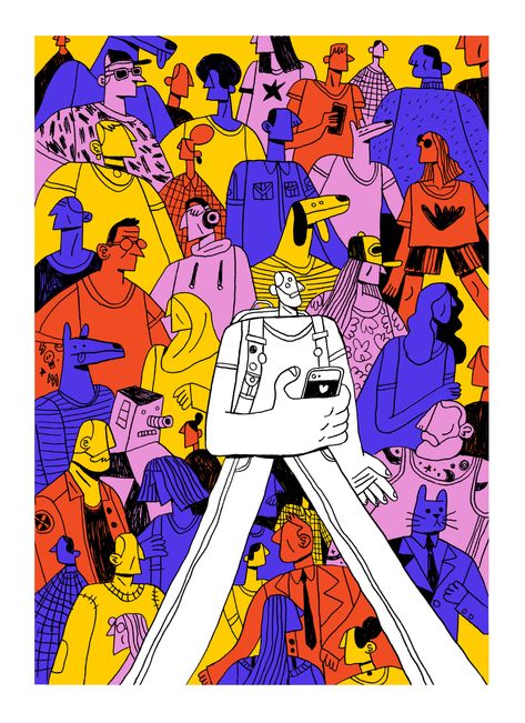 Logos, Stand Out From The Crowd Illustration, Crowded Illustration, Crowd Of People Drawing, Crowd Of People Illustration, Crowded Art, Crowd Illustration, Crowd Art, Crowd Drawing