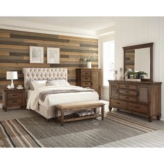 Upholstered Bedroom Set, Nightstand Dresser, 5 Piece Bedroom Set, Bed Nightstand, Eastern King Bed, Dresser And Mirror, Look Con Short, Upholstered Bedroom, King Upholstered Bed