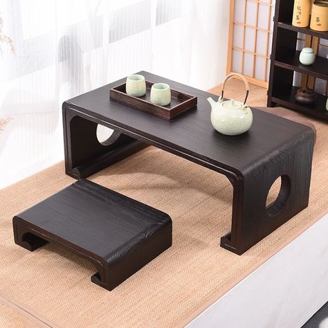 Japanese Tea Table, Japanese Coffee Table, Tea Table Design, Japanese Table, Mind Palace, Japanese Home, Japanese Furniture, Floor Table, Asian Decor