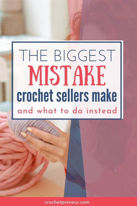 It's so easy to avoid this one mistake that so many handmade sellers are making. If you want to make money selling crochet, this one simple tip will help you attract your ideal customer and increase profits from your crochet business. Read this article to learn how you may be sabotaging your own success! Amigurumi Patterns, Etsy Shop Ideas Crochet, Selling Crochet On Etsy, How To Store Crochet Projects, How To Package Crochet Items, Items To Crochet And Sell, Small Business Ideas Crochet, Crochet Patterns Trending, How To Sell Handmade Items