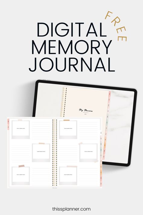 free digital journal for goodnotes freebie Join our email list to get access to this free memory journal and more! #freedigitaljournal Free Journal Templates Goodnotes, Free Goodnotes Templates Journal, Free Journal Template Goodnotes, Digital Journal Pages Free, Goodnotes Free Journal Template, Digital Journal Templates Layout, Free Digital Planner Covers Goodnotes, Free Goodnotes Journal Template, Digital Journal Free Download