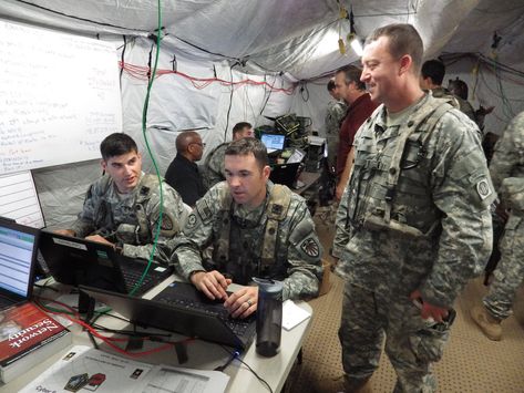 Here's how the US military is beating hackers at their own game Army Boot Camp, Fort Polk, Military Camp, Army Ranks, Military Images, Army Reserve, Warrant Officer, Navy Boots, Army Pics