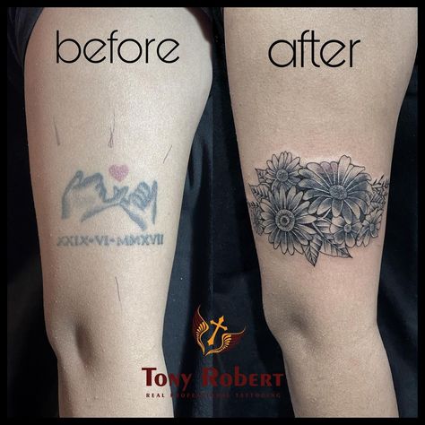 Cover Up Tattoo Ideas For Wrist, Womens Wrist Cover Up Tattoos, Above Elbow Tattoo Cover Up, Cover Up Date Tattoos, Tattoo Cover Up Inner Arm, Cover Up Tattoos Over Black Ink, Wrist Cover Tattoos For Women, Cover Up Tattoos For Forearm, Cover Up Tattoo Upper Arm