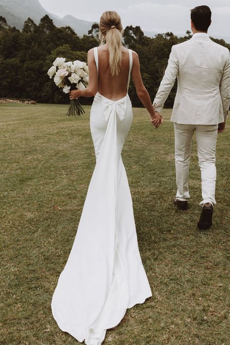 Wedding Dresses | Ethical Bridal Gowns – Grace Loves Lace US Wedding Dresses Open Back Lace, Silk Wedding Dress Tight, Dream Wedding Dresses Silk, Timeless Wedding Dress Fitted, Unique Wedding Dresses Open Back, Wedding Dress With Pretty Back, Silky Lace Wedding Dress, Simple Southern Wedding Dress, Hot Wedding Dress Open Backs