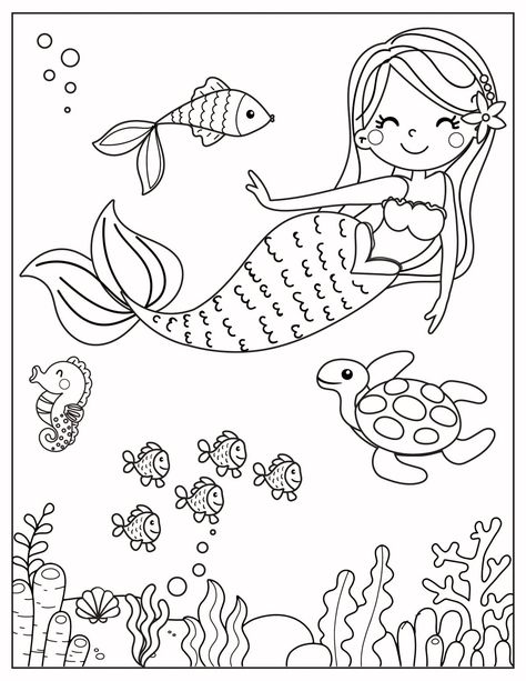 These free printable mermaid coloring pages are an easy way to keep the kids entertained at a birthday party or just have some rainy day fun! Mermaid Coloring Pages Free Printable, Coloring Pages Mermaid, Free Printable Mermaid, Mermaid Float, Mermaid Coloring Book, Pretty Mermaids, Printable Christmas Coloring Pages, Rainy Day Fun, Mermaid Coloring Pages