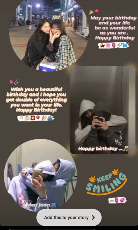 Story Ideas For Love Birthday, Funny Quotes On Best Friend, Birthday Idea For Bestie, Best Birthday Wishes For Sister Funny, Happy Birthday My Bestie Wishes, Snap Birthday Wishes, Story For Friends Birthday, Birthday Wish Collage, Insta Story Idea For Bestie Birthday