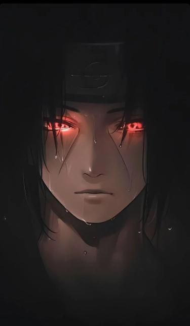 Anime, Black, Hair, Anime Character, Red