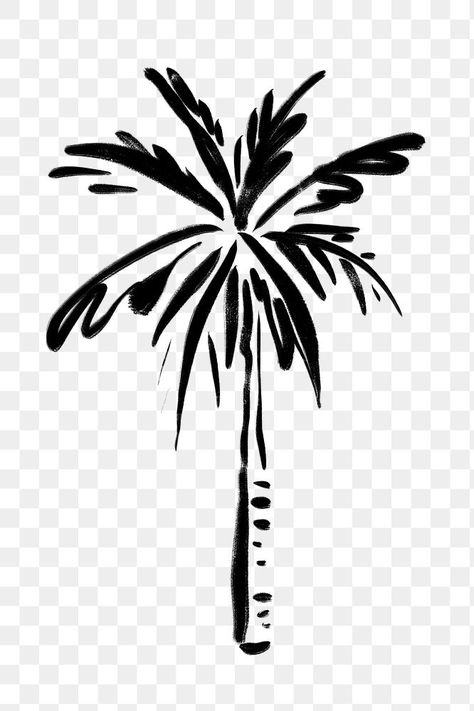 Palm Tree Clip Art Black And White, Doodle Palm Tree, Line Drawing Palm Tree, Palm Tree Line Drawing, Palm Tree Doodle, Palm Trees Drawing, Palm Tree Line Art, Palm Drawing, Palm Graphic