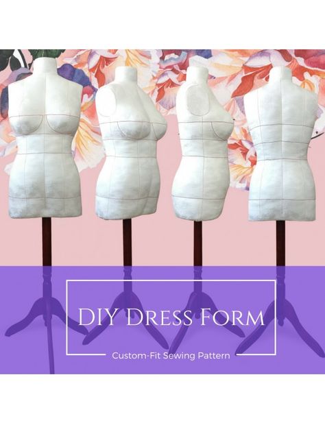 DIY Dress Form. Custom Fit Sewing Pattern Download. BOOTSTRAPFASHION DRESS FORMS | BootstrapFashion Patterns Molde, Dress Form Pattern, Diy Dress Form, Mannequin Diy, Custom Dress Form, Sewing Dress Form, Adjustable Dress Form, Diy Clothes Patterns, Adjustable Dress