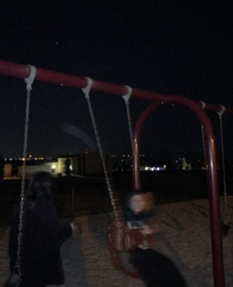 Playgrounds Aesthetic, Playground Swings Aesthetic, Core Memories Aesthetic, Night Playground Aesthetic, Swing Set Aesthetic, Playground At Night Aesthetic, Ala Core, Rylee Core Aesthetic, Midnight Memories Aesthetic