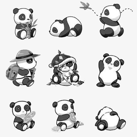 Panda Drawing Realistic, Panda Easy Drawing, Drawing Panda, Panda Sketch, Panda Png, Cute Panda Drawing, Panda Cute, Panda Illustration, Panda Drawing