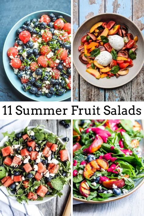 Salad Ideas With Fruit, Summer Salad With Fruit, Fancy Fruit Salad, Summer Fruit Salad Recipes, Summer Fruit Salads, Salads With Fruit, Salad With Fruit, Summer Fruit Salad Recipe, Exciting Salads