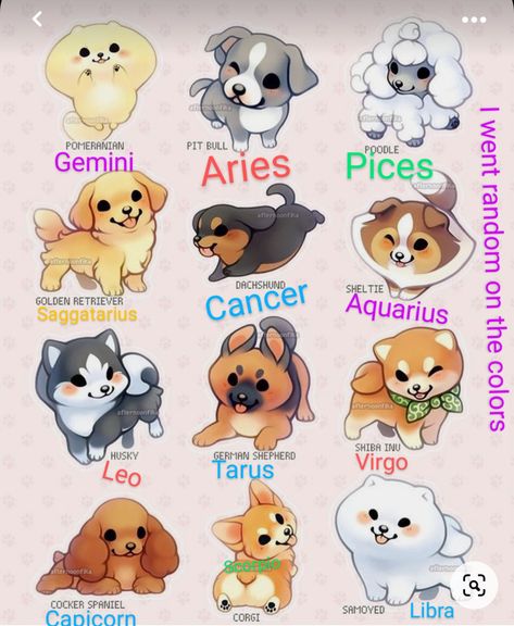 Zodiac Signs Cute Drawing, Zodiac Dogs, Zodiac Signs As Dogs, Zodiac Signs As Animals, Zodia Pești, Zodiac Signs Animals, Cute Dog Drawing, Zodiac Animals, Cele Mai Drăguțe Animale