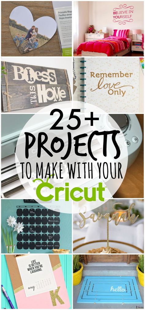 What Can I Make with My Cricut? 25 Cricut Projects Cricut Projects To Sell, Cricut Explore Air Projects, Cricket Crafts, Circut Projects, Idee Cricut, Cricut Explore Projects, Projets Cricut, Diy Cadeau, Maker Project