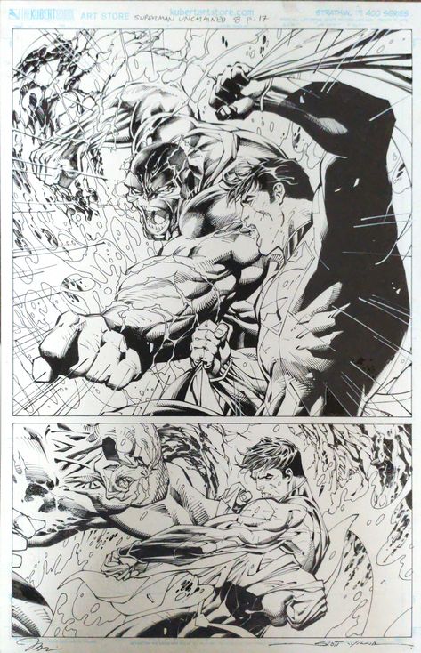 Jim Lee, Zhc Art, Jim Lee Superman, Ad Inspiration, Jim Lee Art, David Finch, John Buscema, Comic Book Pages, Art Gallery Room