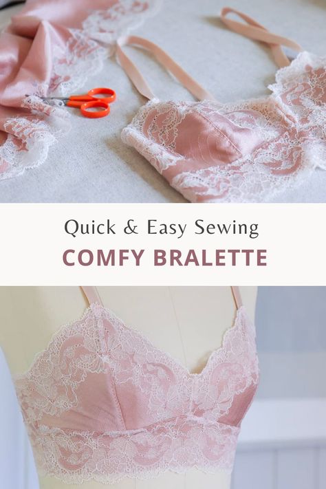 In this post, I’ll share my honest review of Simplicity 8228 bralette pattern by Madalynne, with you my experience of sewing the soft cup bra, as well as my general impression of this pattern and hacks I’ve made. Couture, How To Sew Bra Cups, Sew Bra Pattern, Sew Lingerie Patterns, Free Bra Sewing Pattern, Bralet Pattern, Diy Sewing Clothes Patterns, Bra Cup Pattern, Panty Sewing Pattern